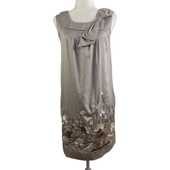 Anthropologie Embroidered Whimsical Finch & Thistle Bird Dress Size 2 Nature - Picture 16 of 16